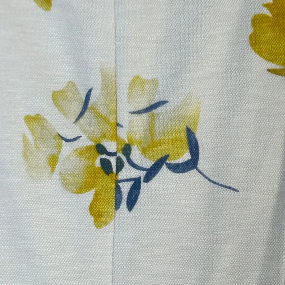 Dip Girls‎ Floral Dress White Yellow Blue Flutter Sleeve Size 4